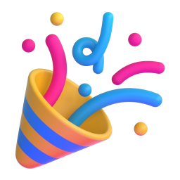 Party popper celebrating v2 launch